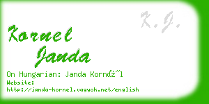 kornel janda business card